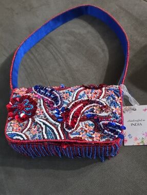 Handcrafted in India beaded purse